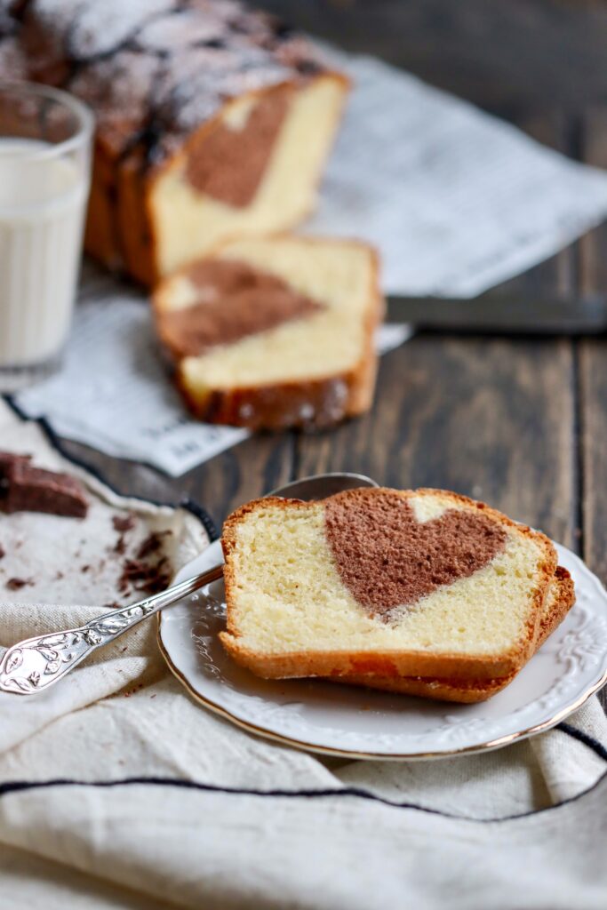 cake coeur chocolat-vanille