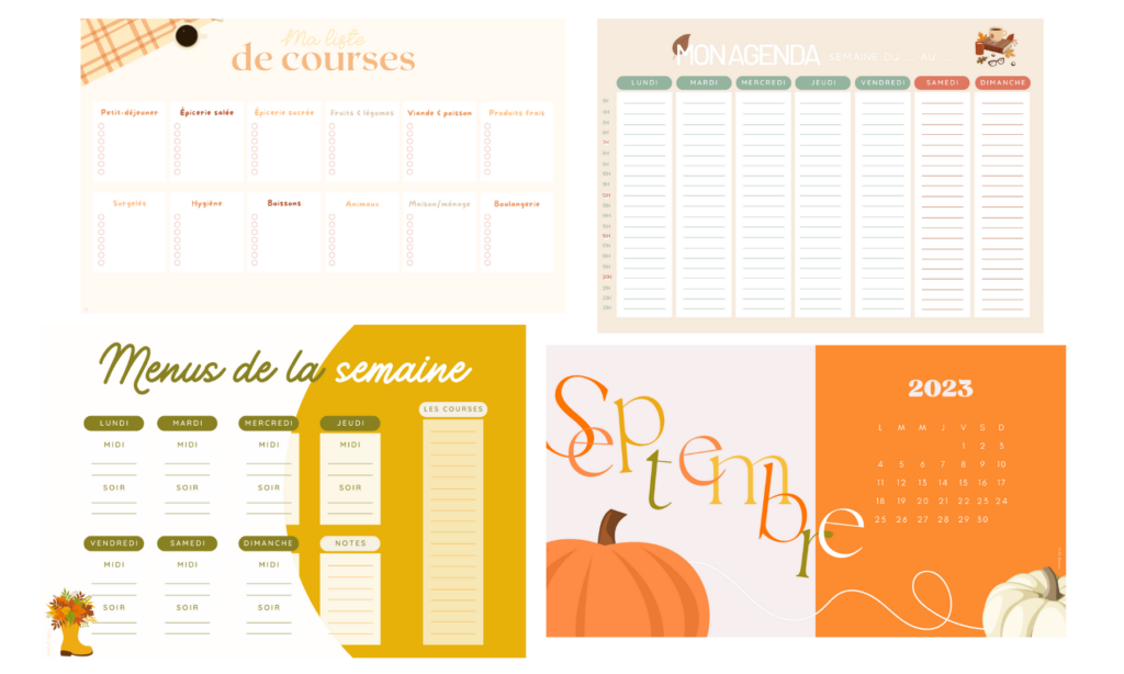 organiser septembre